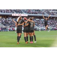 Angel City FC celebrates a goal