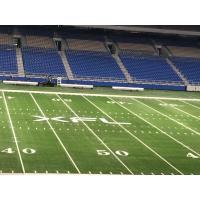 A look inside the Alamodome during championship game preparations