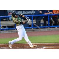 Biloxi Shuckers' Lamar Sparks at bat