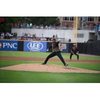 Fayetteville Woodpeckers' Jose Fleury on the mound