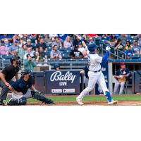 Tulsa Drillers' Brandon Lewis at bat