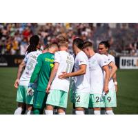 Detroit City FC huddle