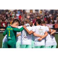 Detroit City FC huddle