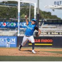 Tampa Tarpons' Leonardo Pestana on the mound