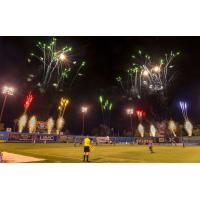 Fireworks over Cashman Field, home of Las Vegas Lights FC