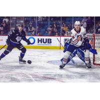 Ashton Ferster of the Kamloops Blazers (right)