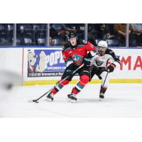 Kelowna Rockets battle the Vancouver Giants