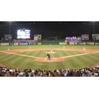 Jersey Shore BlueClaws fans watch the action at ShoreTown Ballpark