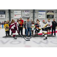 Peterborough Petes' Connor Lockhart and Maddox Callens on game night