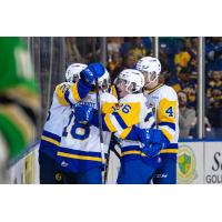 Saskatoon Blades celebrate win