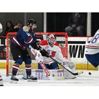 Wenatchee Wild's Evan Friesen versus Spokane Chiefs' Carter Esle