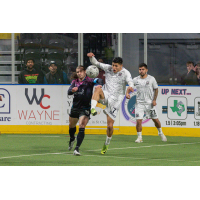 St. Louis Ambush defender Greg Kranz (left) vs. the Empire Strykers